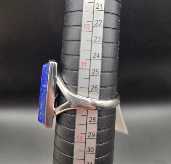 Sterling Silver Split Shank Lapis Lazuli Ring. Size 12. NWT - Picture 4 of 8